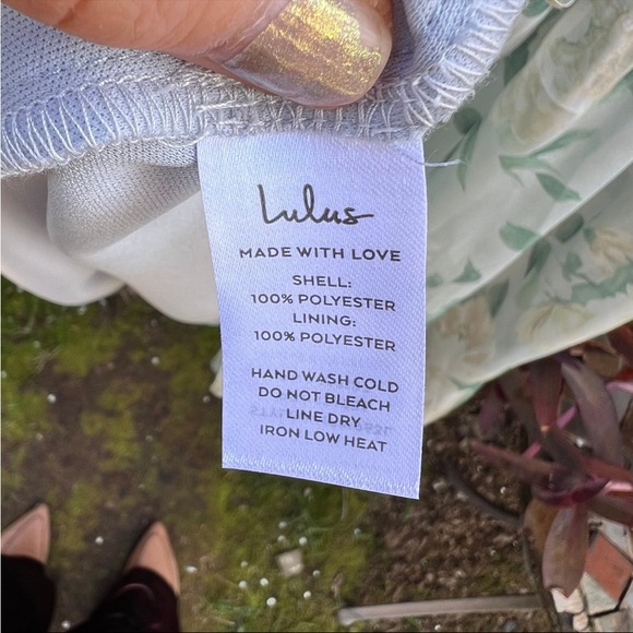 Light Blue and Sage Green Floral Ruffled Sleeve Chiffon Maxi Dress 🌿 - Picture 9 of 10